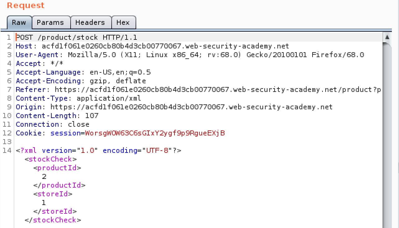 XXE with LFI intended request - Figure 2